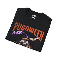 Pug Halloween Shirt - Pugoween Witch Shirt, Dog Halloween Shirt, Trendy Women Halloween Tee, Perfect Pug Gift, Popular Halloween Apparel