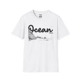 Ocean Lover Shirt - Monochrome Black and White Design, Unisex Summer Shirt, Trendy Beach Shirt, Perfect Summer Outfit and Vacay Shirt