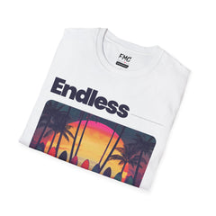 Endless Summer Shirt - Surfboard Sunset Beach Design, Unisex Summer Shirt, Trendy Beach Shirt, Perfect Summer Outfit and Vacay Shirt