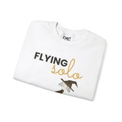 Flying Solo Sweathirt - Minimalist Witch Halloween Sweatshirt, Women Halloween Sweatshirt, Trendy and Popular Girls Halloween Apparel