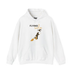 Flying Solo Hoodie - Minimalist Witch Halloween Hoodie, Women Halloween Hoodie, Trendy and Popular Girls Halloween Apparel