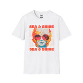 Sea Shine Shirt - Women with Sunglasses Retro Style Design, Cute Beach Tee for Her, Trendy Summer Shirt, Perfect Summer Outfit, Vacay Shirt, Tee
