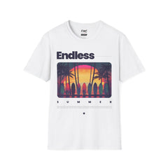 Endless Summer Shirt - Surfboard Sunset Beach Design, Unisex Summer Shirt, Trendy Beach Shirt, Perfect Summer Outfit and Vacay Shirt