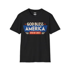 God Bless America Patriotic Shirt, Ideal for Independence Day, 4th of July Shirt, Unisex USA Shirt, Stylish America Tshirt