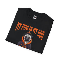 Pug Halloween Shirt - My Pug is My Boo Shirt, Dog Halloween Shirt, Trendy Women Halloween Tee, Perfect Pug Gift, Popular Halloween Apparel
