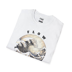 Flow State Shirt - Sea Waves Mandala Ocean Design, Unisex Beach Shirt, Trendy Summer Shirt and Beach Outfit, Perfect Vacay Shirt, Tee
