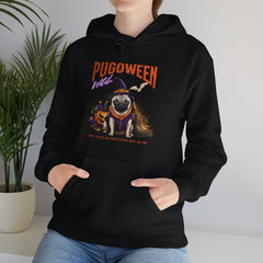 Pug Halloween Adult Hoodie - Pugoween Witch Hoodie, Dog Halloween Adult Hoodie, Trendy Women Halloween Hoodie, Perfect Pug Gift