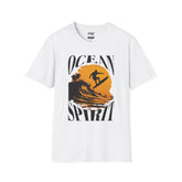 Ocean Spirit Shirt - Surfing Man Trendy Ocean Design, Beach Shirt for Men, Cool Summer Shirt, Perfect Summer Outfit and Vacay Shirt, Tee