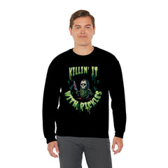Pickle Jason Adult Sweatshirt - Pickle Jason Voorhees Halloween Adult Sweatshirt, Unisex Halloween Adult Sweatshirt, Pickle Lover Gift