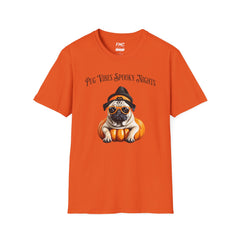Pug Halloween Shirt - Pug Life Spooky Nights Shirt, Dog Halloween Shirt, Trendy Women Halloween Tee, Perfect Pug Gift, Funny Halloween Tee