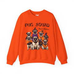 Pug Halloween Adult Sweatshirt - Dog Halloween Adult Sweatshirt, Pug Squad Haunted Edition, Spooky Family Pug Sweatshirts