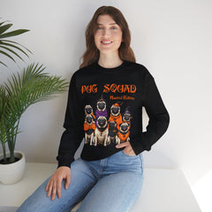 Pug Halloween Adult Sweatshirt - Dog Halloween Adult Sweatshirt, Pug Squad Haunted Edition, Spooky Family Pug Sweatshirts
