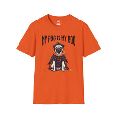 Pug Halloween Shirt - My Pug is My Boo Shirt, Dog Halloween Shirt, Trendy Women Halloween Tee, Perfect Pug Gift, Popular Halloween Apparel