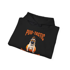 Pug Halloween Adult Hoodie - Pug-tastic Halloween Dog Adult Hoodie, Orange Halloween Adult Hoodie, Perfect Pug Gift, Halloween Gift