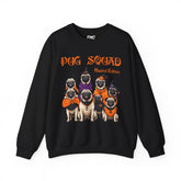 Pug Halloween Adult Sweatshirt - Dog Halloween Adult Sweatshirt, Pug Squad Haunted Edition, Spooky Family Pug Sweatshirts