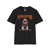 Pug Halloween Shirt - My Pug is My Boo Shirt, Dog Halloween Shirt, Trendy Women Halloween Tee, Perfect Pug Gift, Popular Halloween Apparel