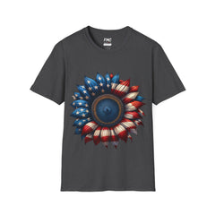 4th of July Shirt: Patriotic Sunflower American Flag Tee for Independence Day, Shirt for Women, Sunflower Tshirt, Fourth of July