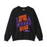 Beware of Witching Hour - Retro Witch Halloween Sweatshirt, Unisex Halloween Sweatshirt, Trendy Men and Women Halloween Sweatshirt, Halloween Apparel
