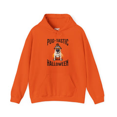 Pug Halloween Adult Hoodie - Pug-tastic Halloween Dog Adult Hoodie, Orange Halloween Adult Hoodie, Perfect Pug Gift, Halloween Gift