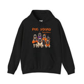 Pug Halloween Adult Hoodie - Dog Halloween Adult Hoodie, Pug Squad Haunted Edition, Spooky Family Pug Adult Hoodie, Retro Halloween Hoodie