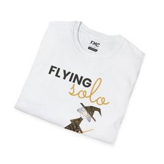 Flying Solo Shirt - Minimalist Witch Halloween Shirt, Women Halloween Shirt, Trendy and Popular Girls Halloween Apparel Tee