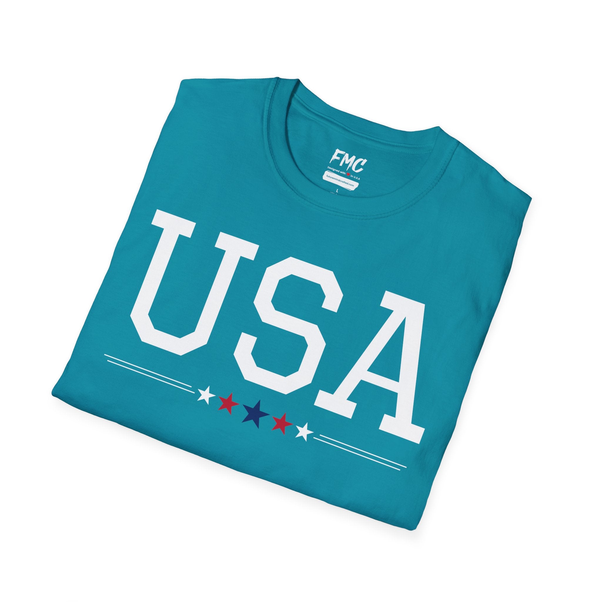 USA American Patriot T-Shirt with Five Star: Perfect 4th of July Shirt for Independence Day! Best Gift Unisex Tee