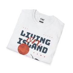 Living on Island Shirt - Seagulls Flying Ocean Tee, Trendy Unisex Beach Shirt, Perfect Summer Shirt and Beach Outfit, Ideal Vacay Shirt, Tee