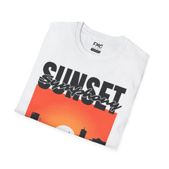 Sunset Symphony Shirt - Sunset Building Design, Summer Pool Design, Unisex Beach Tee, Trendy Summer Tee, Summer Outfit, Ideal Summer Gift