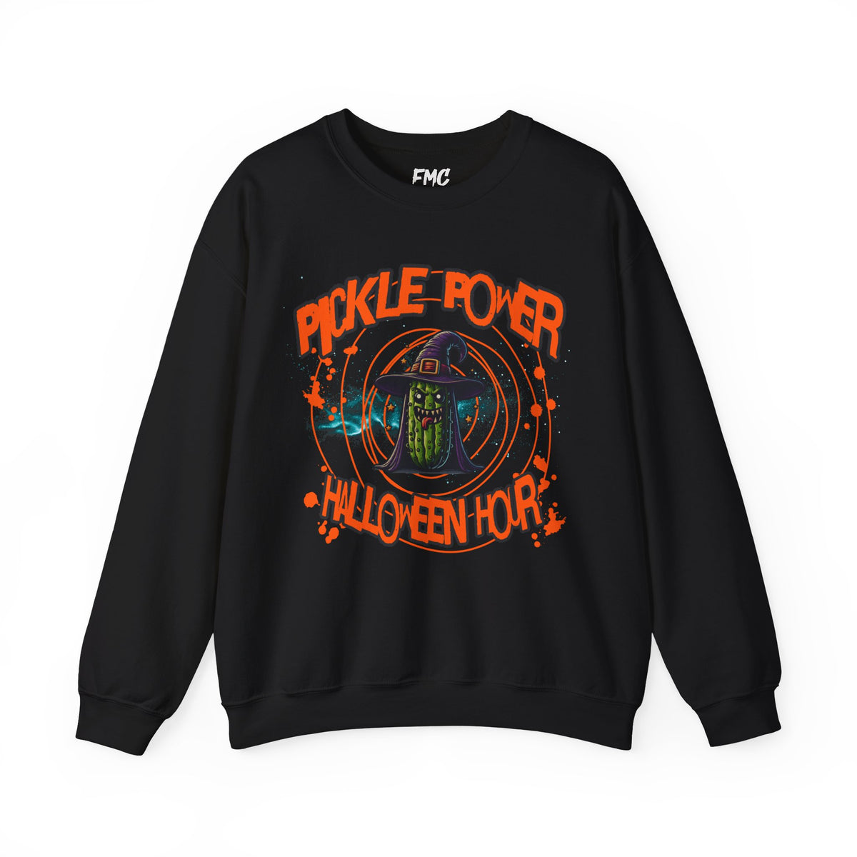 Pickle Adult Sweatshirt - Pickle Power Halloween Adult Sweatshirt, Halloween Hour Adult Sweatshirt for Pickle Lovers, Women Adult Sweatshirt