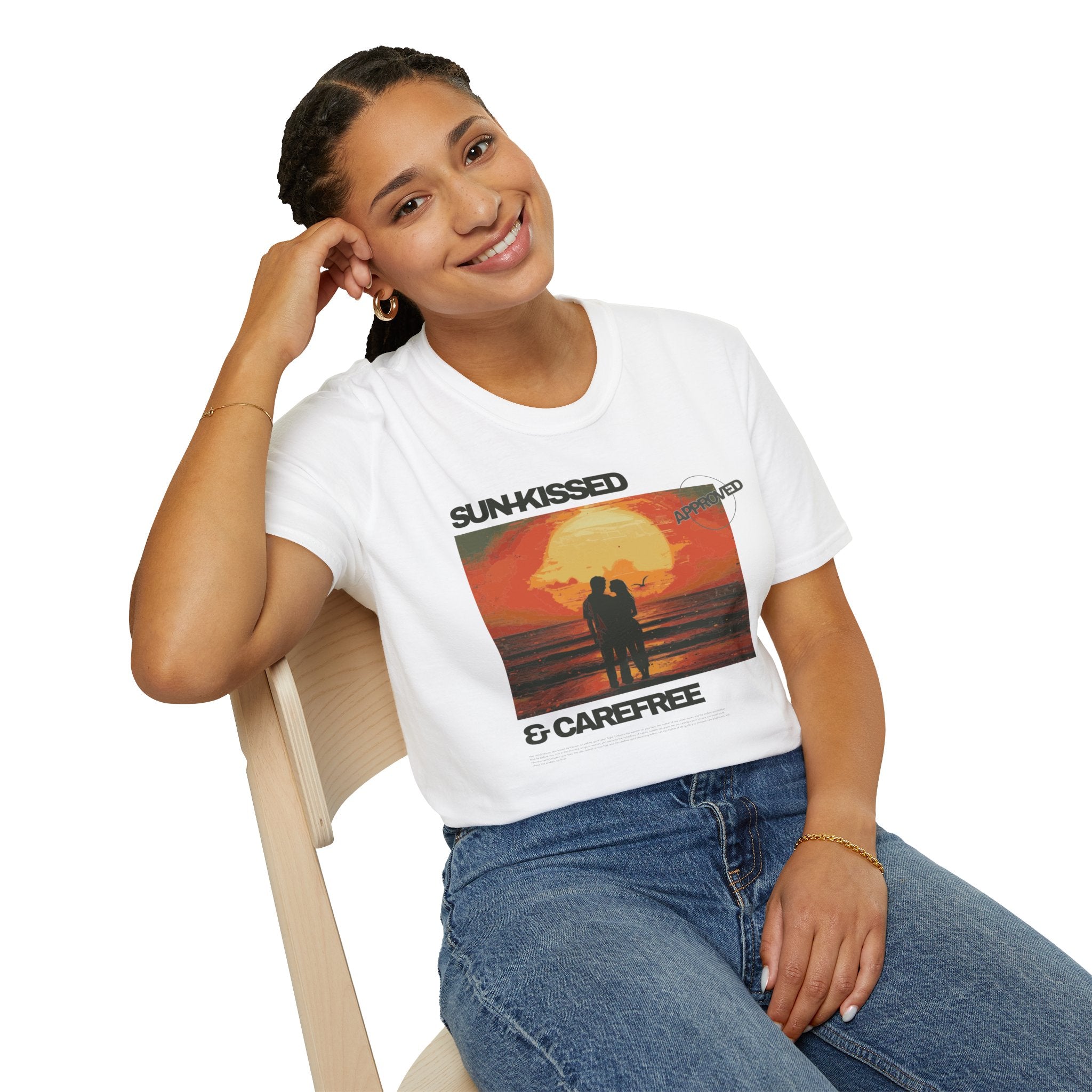 Couple Silhouett Tee - Romantic Sunset Shirt, Lovely Couple Unisex Beach Shirt, Trendy Summer Shirt, Perfect Summer Beach Outfit, Tee