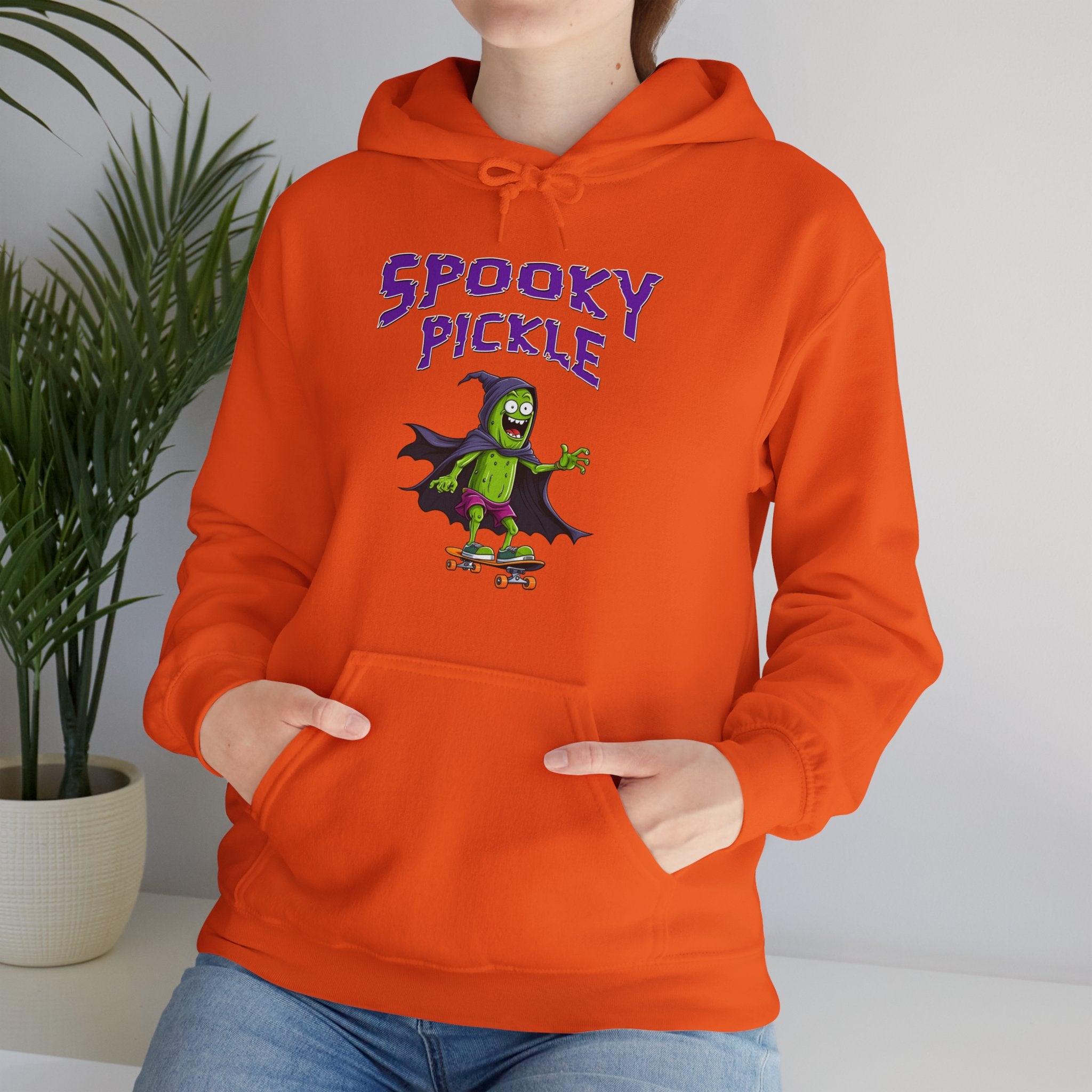Spooky Pickle Adult Hoodie - Funny Pickle Halloween Adult Hoodie, Trendy Women Halloween Adult Hoodie, Perfect Pickle Lovers, Halloween Gift
