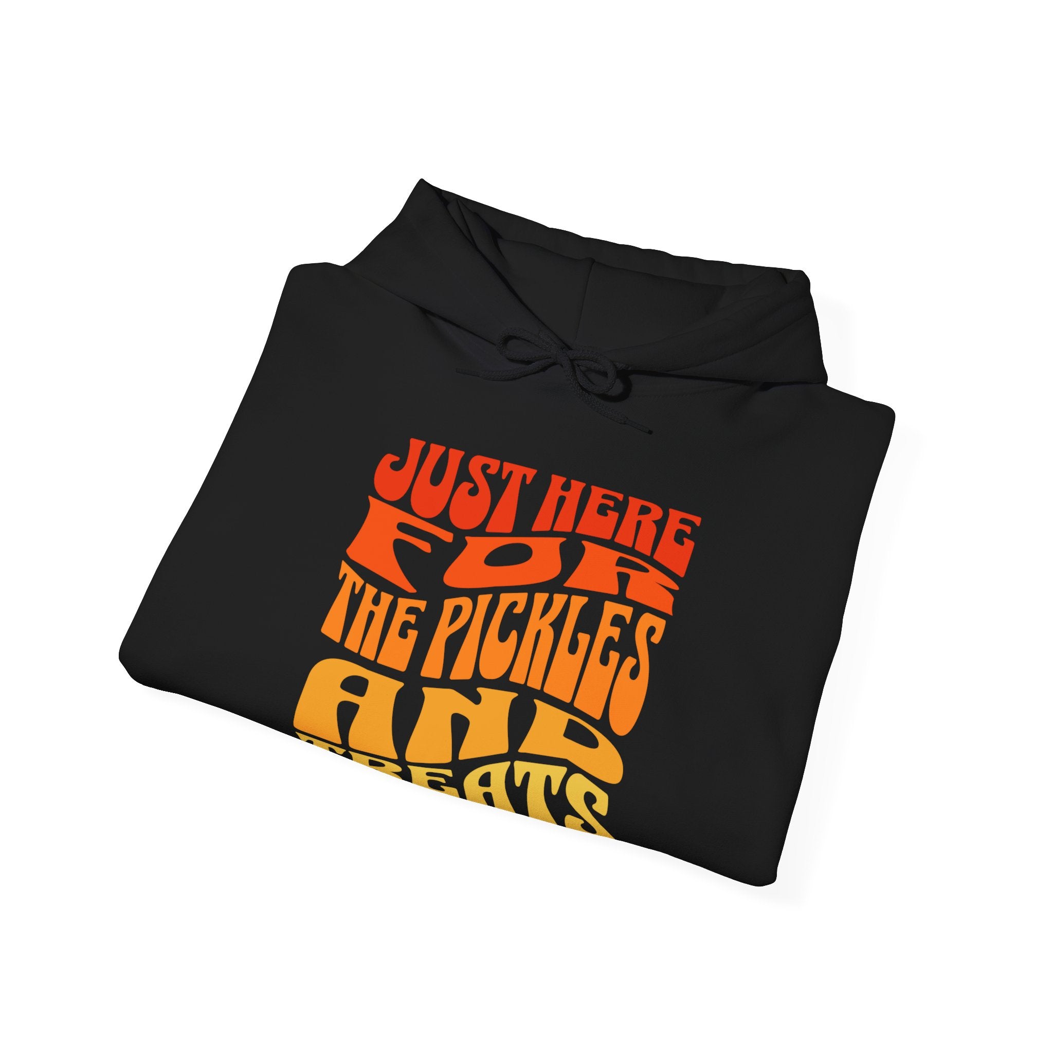 Just Here For Pickle Halloween Hoodie - Wavy Retro Halloween Tee, Trendy Fall Shirt for Moms, Perfect Women Vintage Halloween Gift