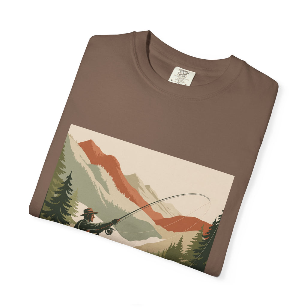 Fishing Lake Graphic T-Shirt — Vintage Fly Fishing Scene