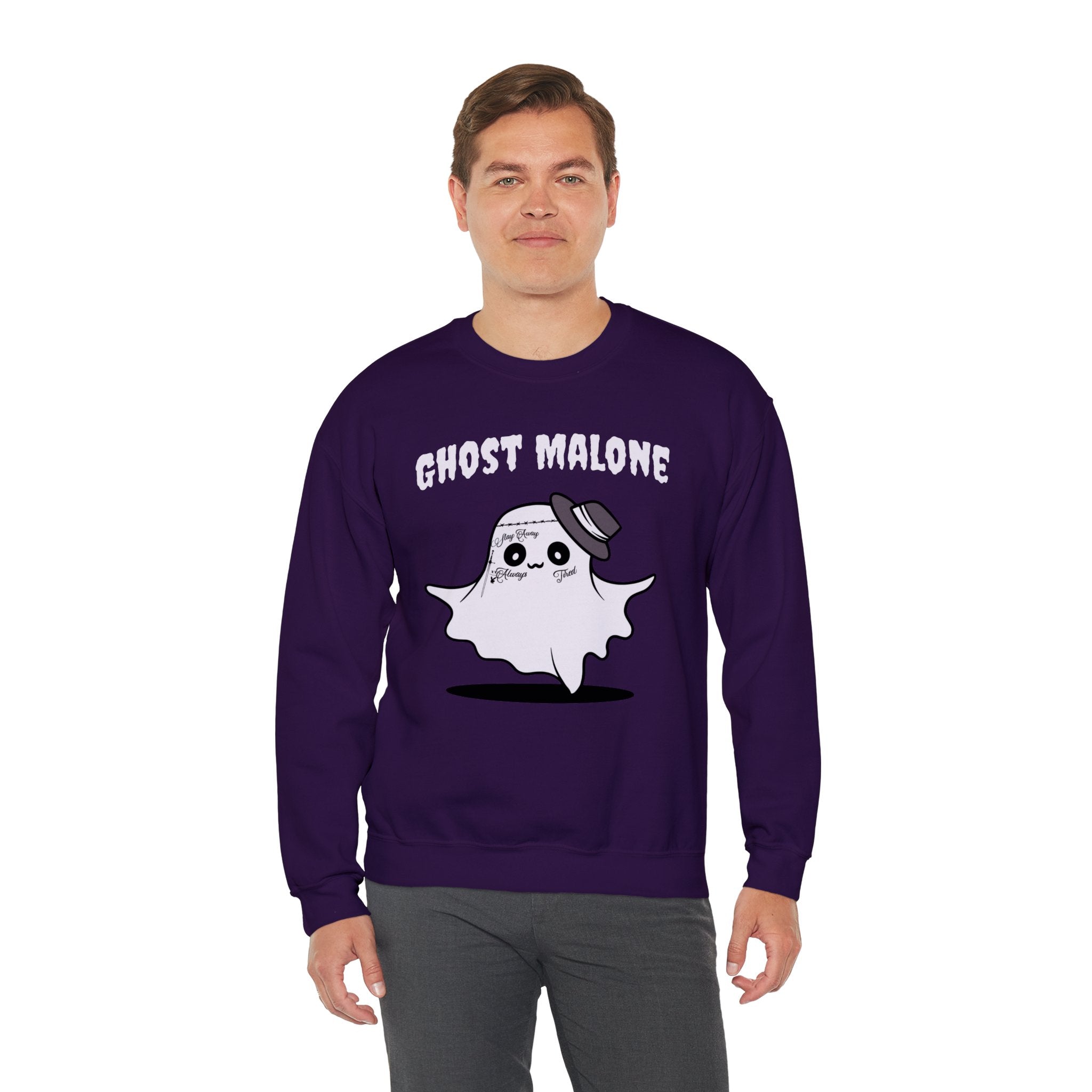 Ghost Malone Sweatshirt - Funny Post Malone Spookydoodles Sweatshirt, Perfect Ghostly Style for Halloween 2024, Perfect Posty Sweatshirt