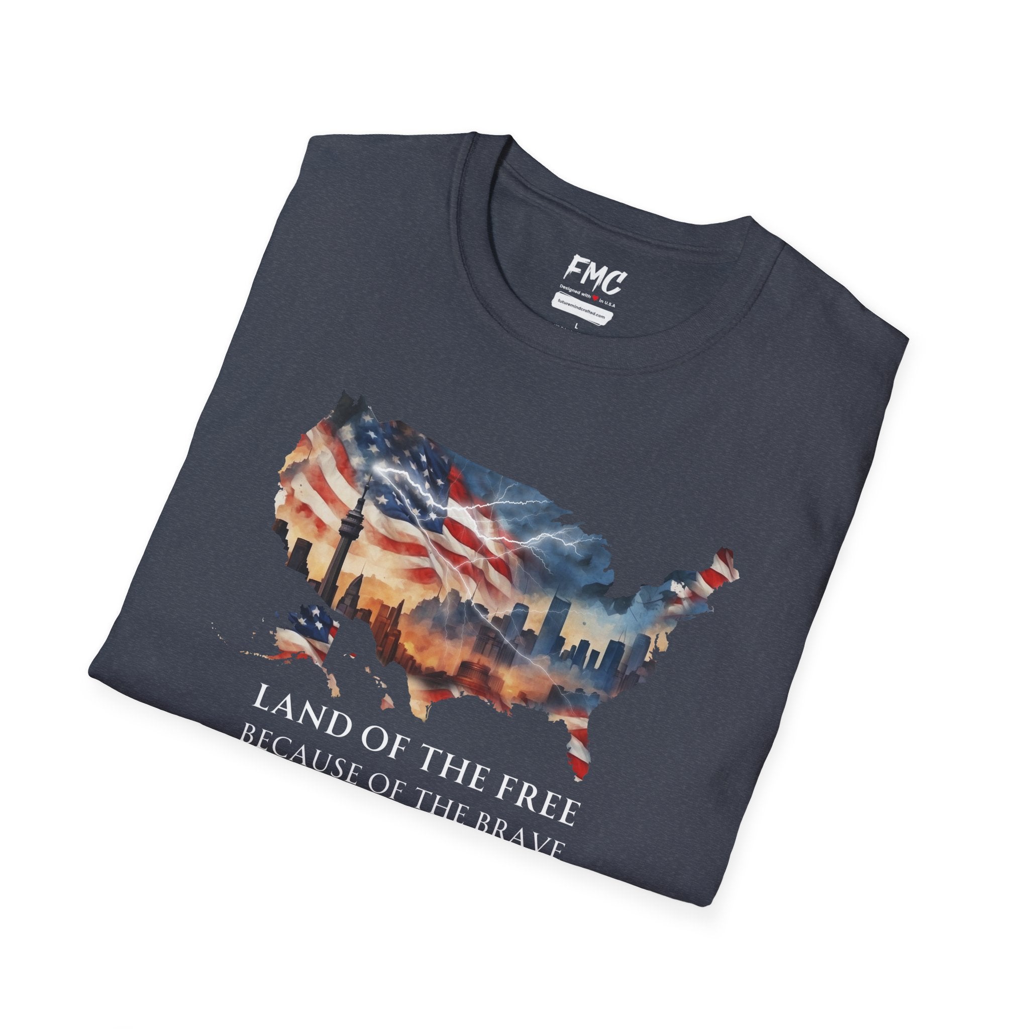 Land of the Free, Because of the Brave T-Shirt, 4th of July Shirt Gift,  Independence Day Shirt, Patriot Tee, 4th July Gift, Gift 4th July