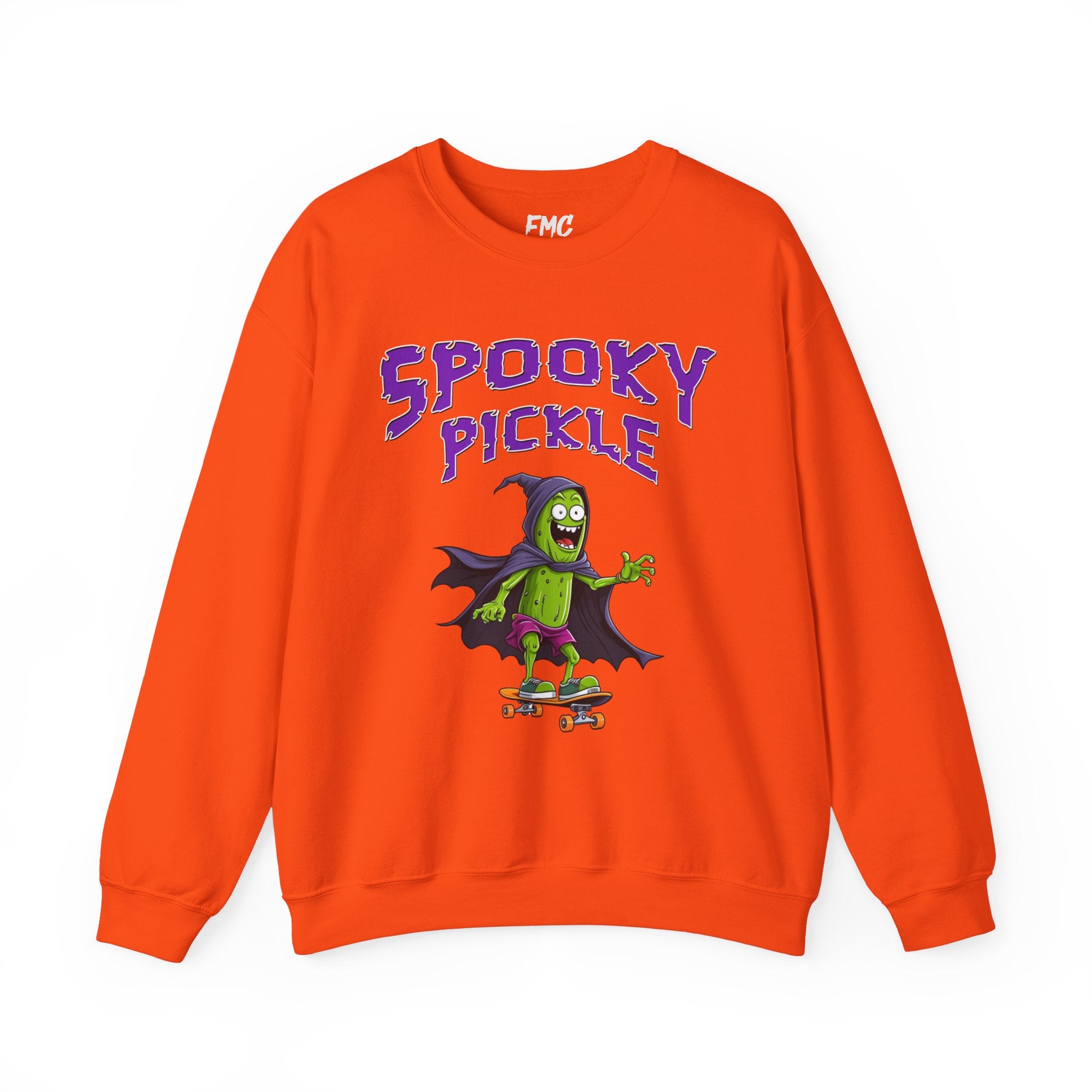 Spooky Pickle Adult Sweatshirt - Funny Pickle Halloween Adult Sweatshirt, Trendy Halloween Adult Sweatshirt, Ideal Halloween Gift Secondary image
