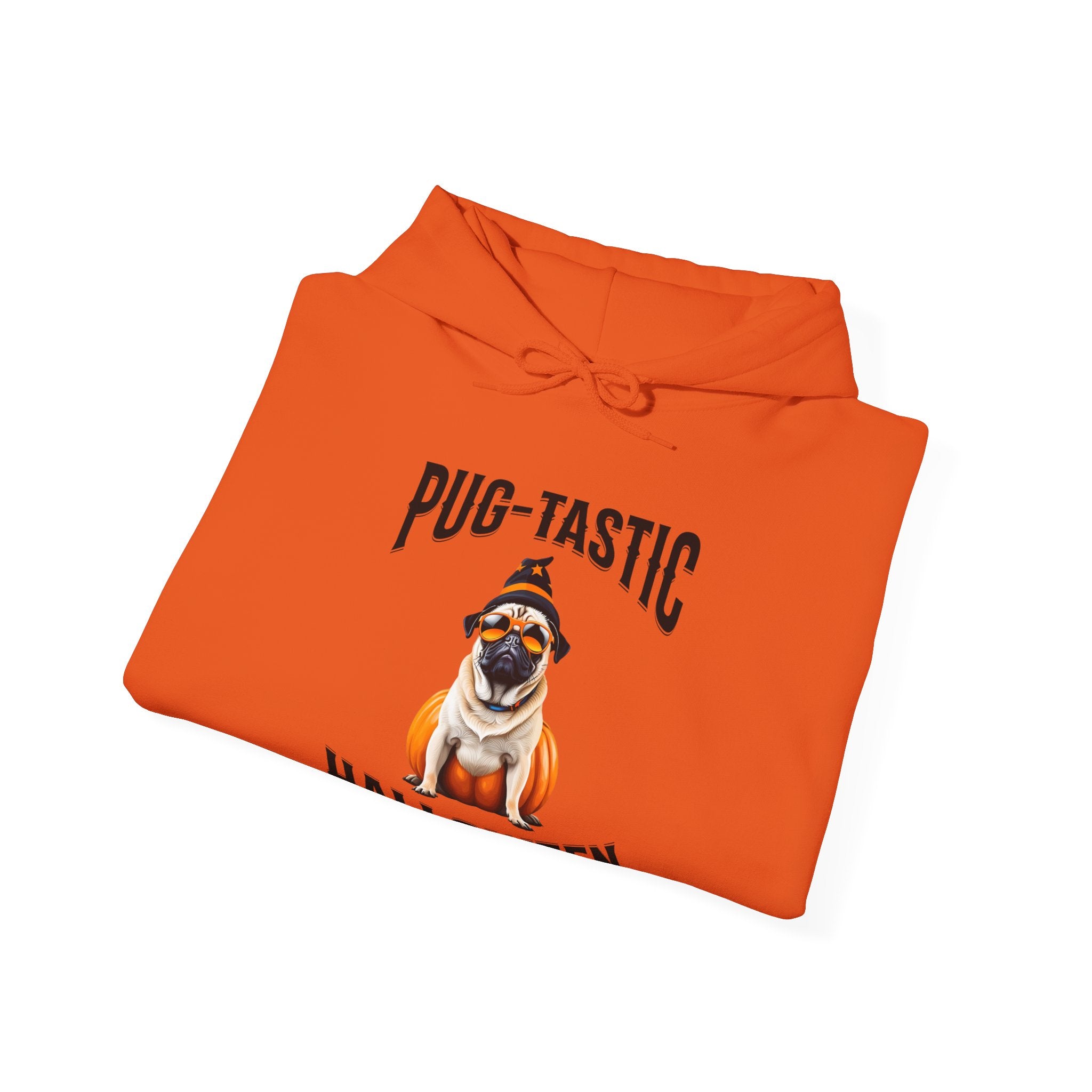 Pug Halloween Adult Hoodie - Pug-tastic Halloween Dog Adult Hoodie, Orange Halloween Adult Hoodie, Perfect Pug Gift, Halloween Gift