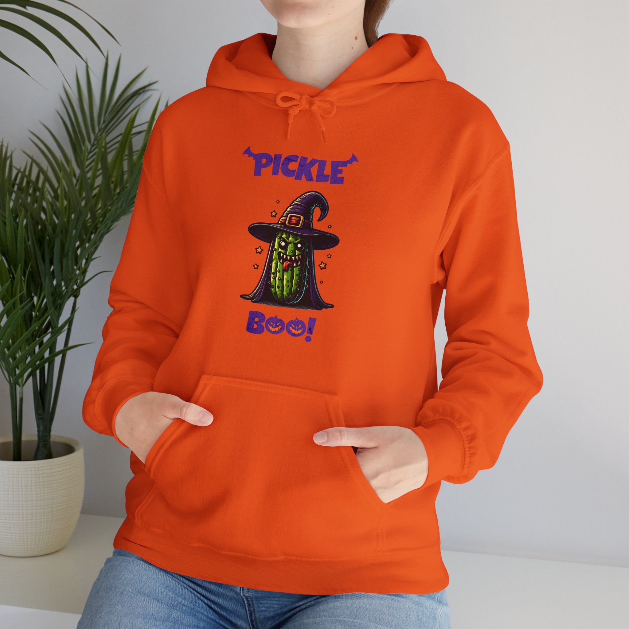 Pickle Adult Hoodie - Pickle Boo Halloween Adult Hoodie, Perfect for Pickle Lovers, Trendy Women Halloween Adult Hoodie, Halloween Gift