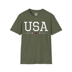 USA American Patriot T-Shirt with Five Star: Perfect 4th of July Shirt for Independence Day! Best Gift Unisex Tee