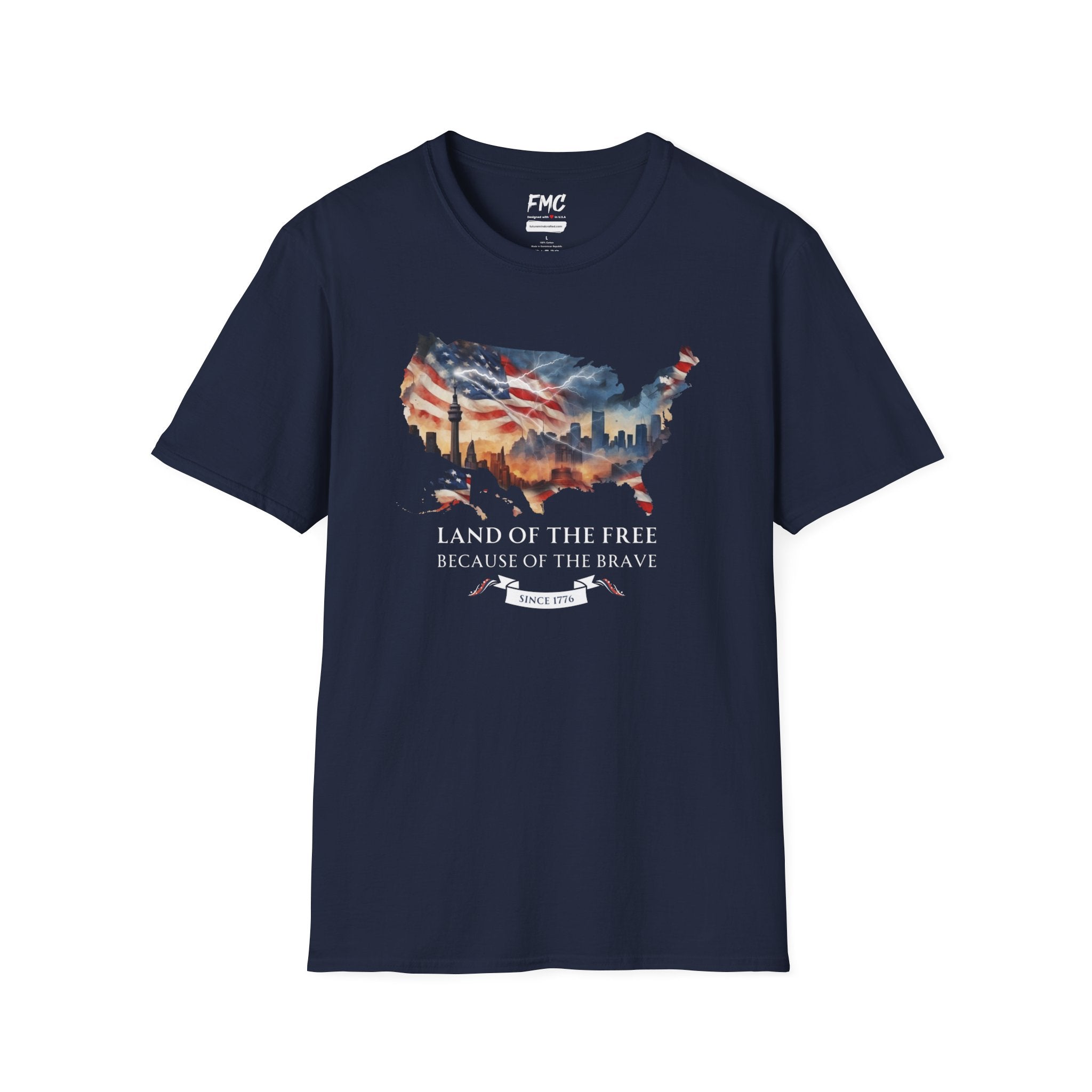 Land of the Free, Because of the Brave T-Shirt, 4th of July Shirt Gift,  Independence Day Shirt, Patriot Tee, 4th July Gift, Gift 4th July