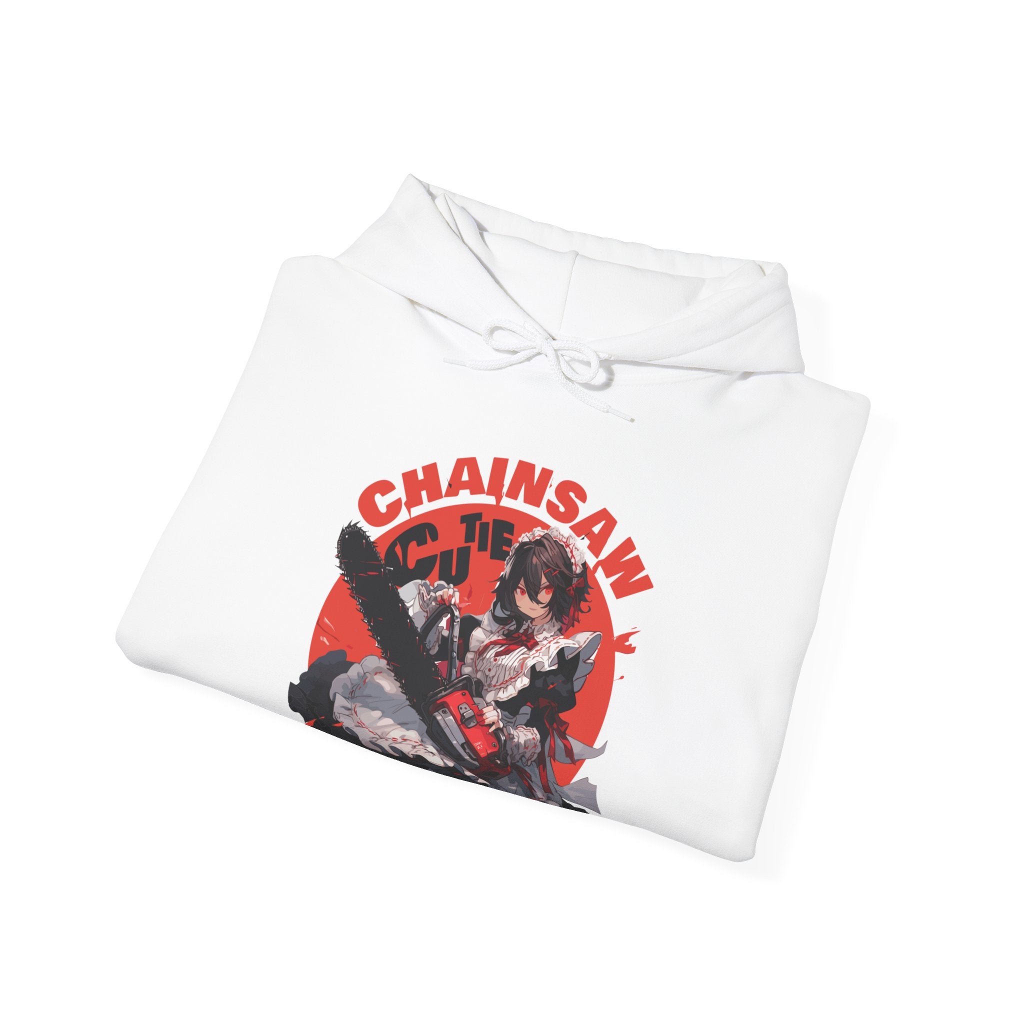 Chainsaw Cutie Hoodie - Anime Chainsaw Halloween Hoodie, Cute Women and Girls Halloween Hoodie, Trendy and Popular Halloween Apparel