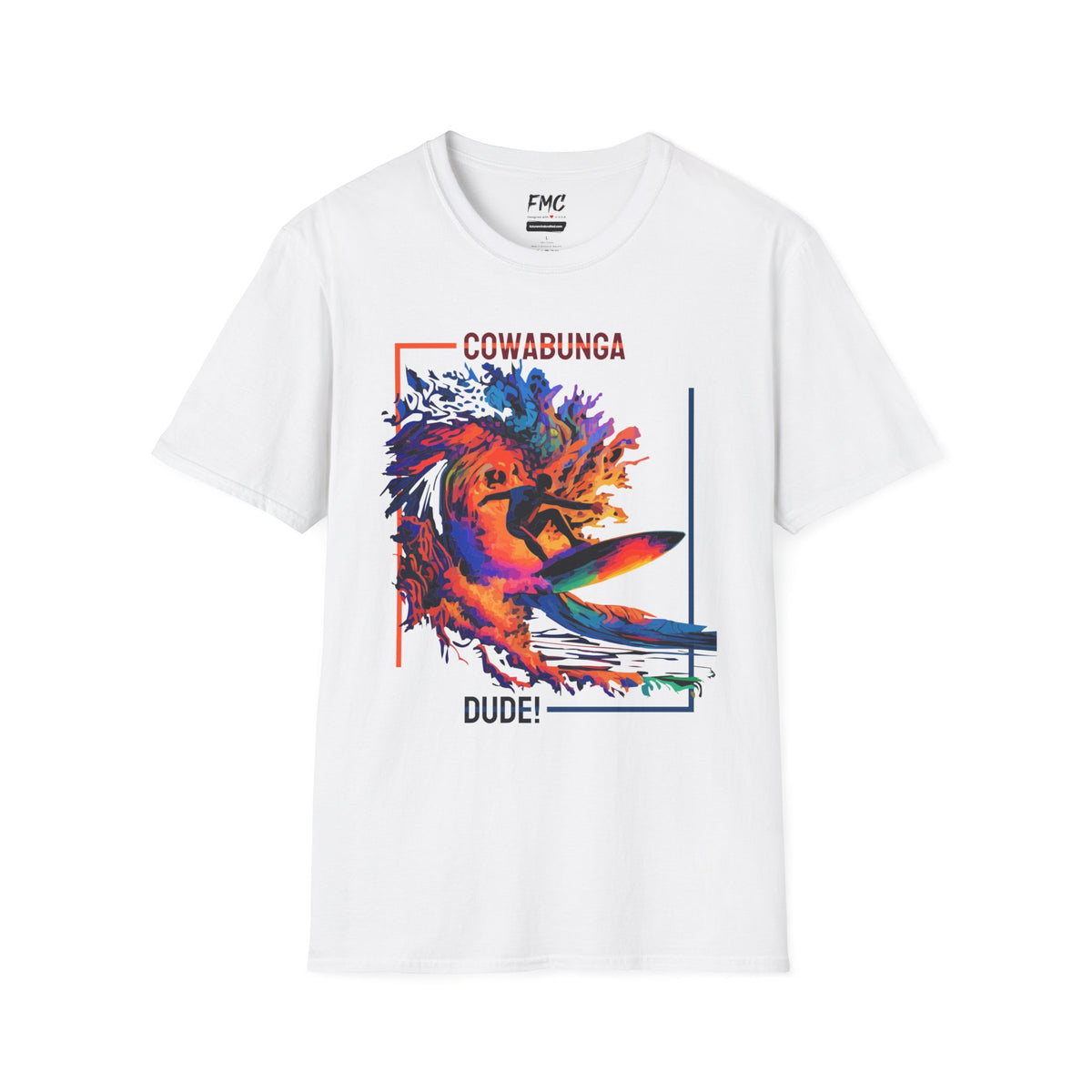 Cowabunga Dude Shirt - Surfing Man Waves Tee, Cool Beach Shirt for Men, Trendy Summer Shirt, Perfect Summer Beach Outfit and Vacay Shirt
