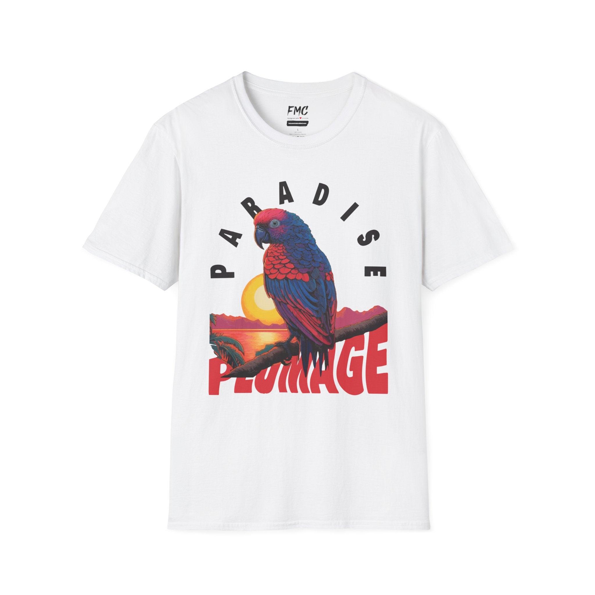Parrot Shirt - Summer Plumage Vibrant Sunset Tee, Unisex Beach Shirt, Trendy Summer Shirt, Perfect Summer Beach Outfit and Vacay Shirt, Tee