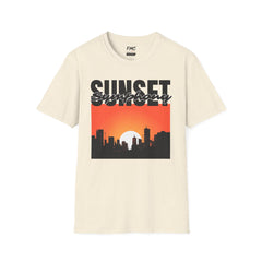 Sunset Symphony Shirt - Sunset Building Design, Summer Pool Design, Unisex Beach Tee, Trendy Summer Tee, Summer Outfit, Ideal Summer Gift