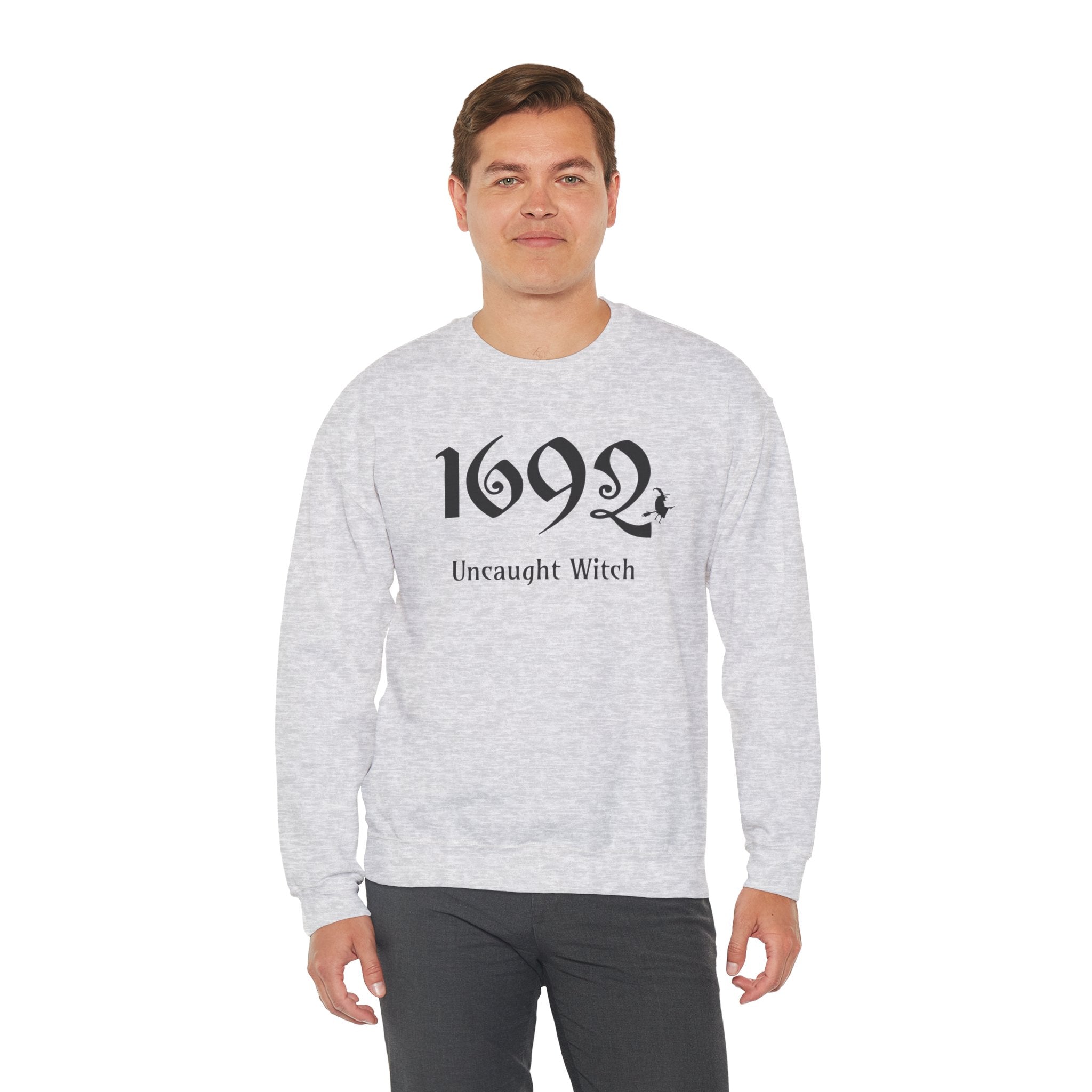 1692 Salem Witch Halloween Adult Sweatshirt - 1692 Uncaught Witch Sweat, 1692 Salem Witch Sweat, Halloween Sweatshirts, Trendy Halloween