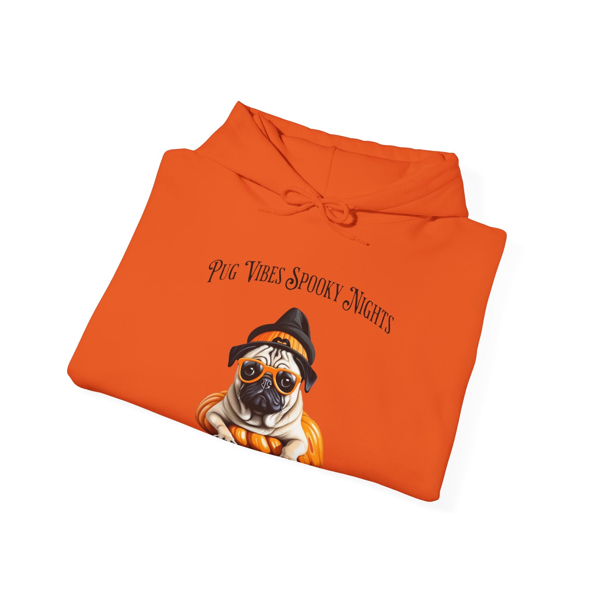 Pug Halloween Adult Hoodie - Pug Life Spooky Nights Adult Hoodie, Dog Halloween Adult Hoodie, Trendy Women Halloween Adult Hoodie