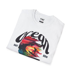Ocean Surf Life Tee - Surf Life Shirt, Surfing Sunset Beach Shirt for Men, Trendy Summer Shirt and Summer Beach Outfit, Ideal Vacay Shirt, Tee