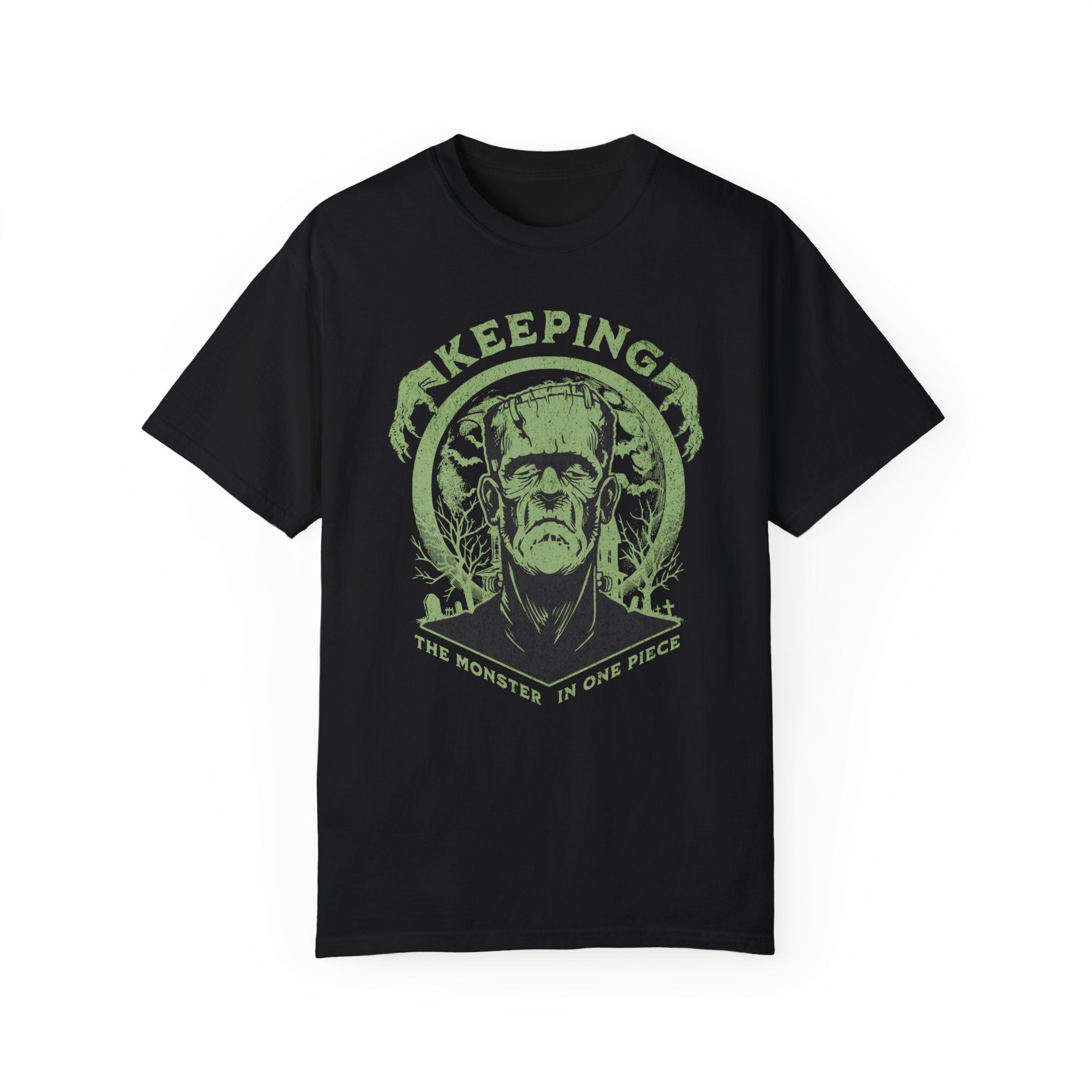 Frankenstein T-Shirt - Retro Frankenstein Design, CC1717 ComfortColors Monster Shirt, Ideal Gift for Horror Fans, Perfect for Halloween 2024, Tee Secondary image