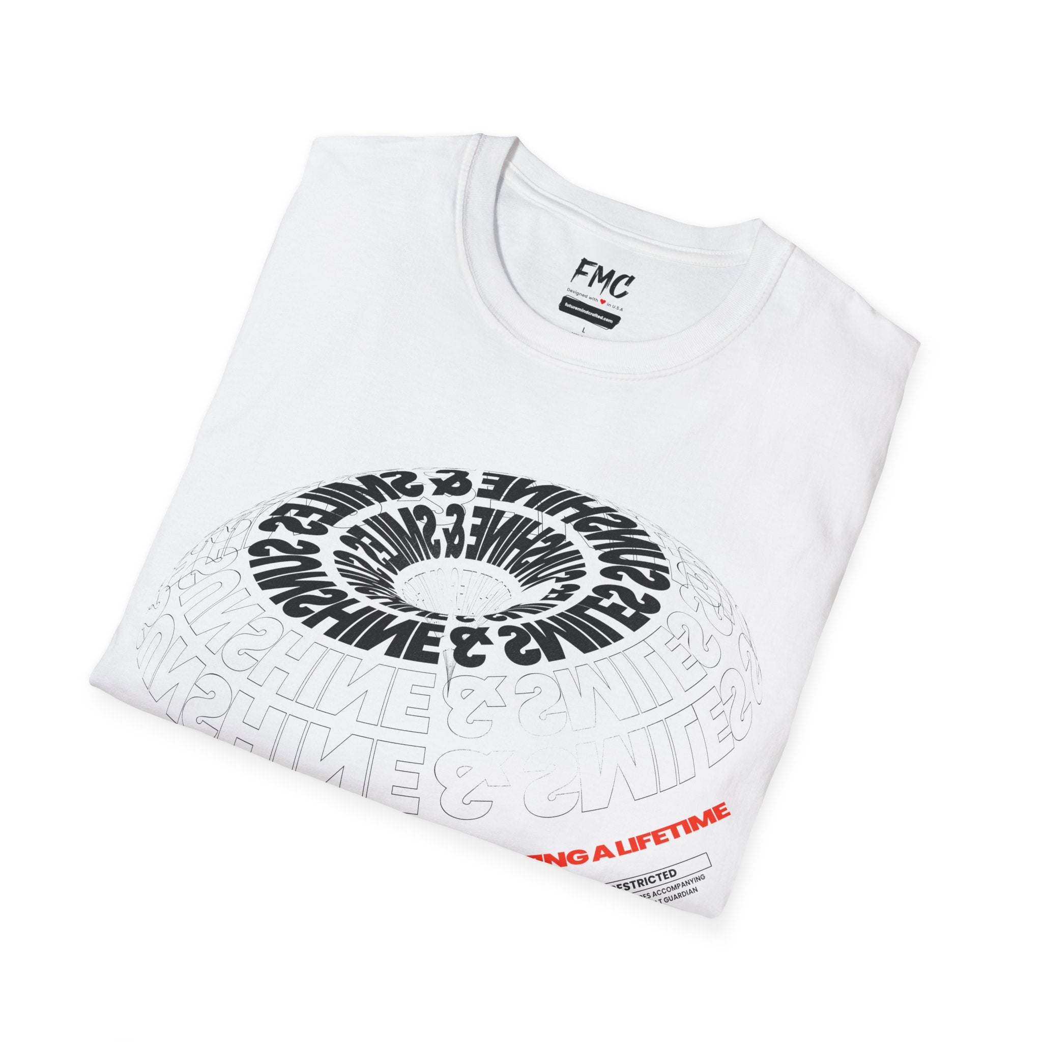 Sunshine Smiles Tee - Motivational 3D Circle Shirt, Unisex Beach Shirt, Trendy Summer Shirt and Beach Outfit, Ideal Vacay Shirt, Tee