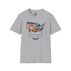 Land of the Free, Because of the Brave T-Shirt, 4th of July Shirt Gift,  Independence Day Shirt, Patriot Tee, 4th July Gift, Gift 4th July